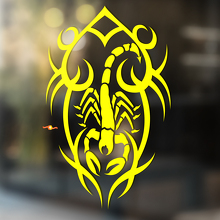 Scorpion Tribal Stijl met Abstracte Lijnen Universele Vinyl Decal Sticker_4