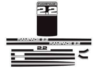 1983 1984 Dodge Rampage 2.2-set met stickers en strepen