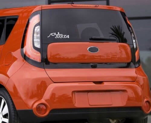 Soul Sista Achterruit Vinyl Decal voor Kia Soul
