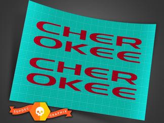 CHEROKEE Embleem Overlay Decals voor 2014-2019 Jeep Cherokee