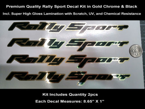 RS SS Rally Sport Stickerstickerset 2 stuks Camaro Gold Chrome Hood Scoop 0115

