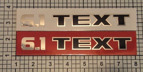 6.1 Gepersonaliseerde tekst chroom- en zwarte motorkapuitlaatstickers - Set voor Dodge