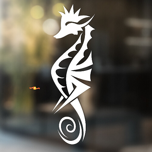 Seahorse Tribal Style Universele Vinyl Decal Sticker