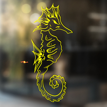 Seahorse Outline Stijl Universele Vinyl Decal Sticker_4