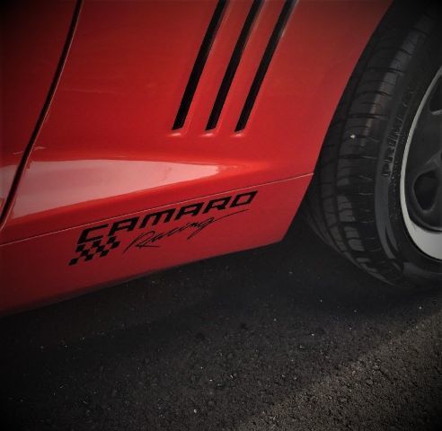 (2)CAMARO RACING Vinylsticker Raamsticker Rockerpaneel LS LT RS SS ZL1
