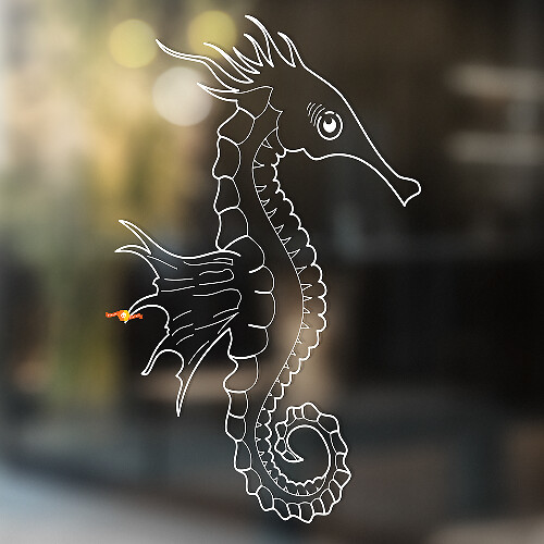 Zeepaardenomtrek Ontwerp Universele Vinyl Decal Sticker