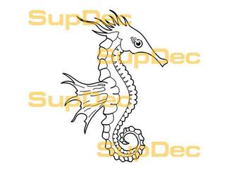 Seahorse vinyl kunst muur raam badkamer sticker sticker #4
