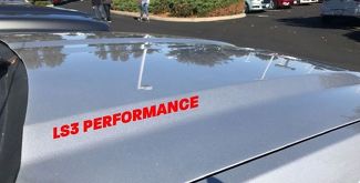 LS3 Performance Hood Vinyl Sticker Logo Corvette ZR1 Pontiac G8 Camaro SS GM Rood