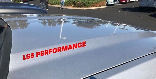 LS3 Performance Hood Vinyl Sticker Sticker Logo Corvette ZR1 Pontiac G8 Camaro SS GM Rood
