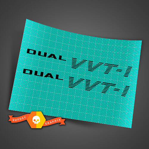Dubbele VVT-i Vinylsticker Set voor Toyota Auto's
