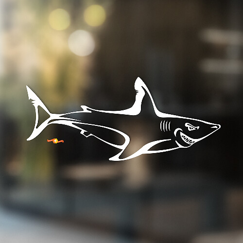 Smiling Shark Universele Vinyl Decal Sticker