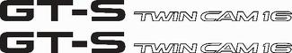 GT-S Twin Cam 16 AE86 vinyl Sticker Decals - SET van 2