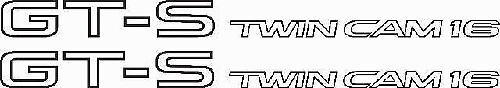 GT-S Twin Cam 16 AE86 vinylstickers 2 - SET van 2