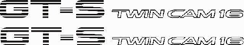 GT-S Twin Cam 16 AE86 vinylsticker decals 2 - SET van 2