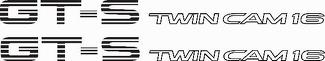 GT-S Twin Cam 16 AE86 vinyl Sticker Decals - SET van 2