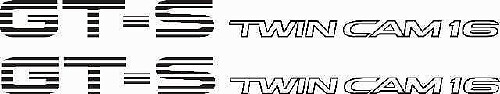 GT-S Twin Cam 16 Strobe Zij Vinyl Decal Set voor Toyota Corolla AE86