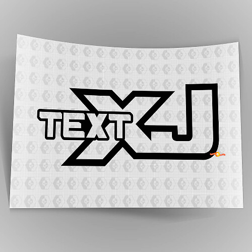 Jeep XJ - Zwart - Vinyl Decal Sticker Off Road Cherokee Trails Rock Crawling 4x4