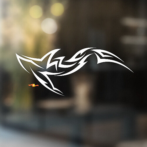 Shark Tribal Strepen Universele Vinyl Decal Sticker_1