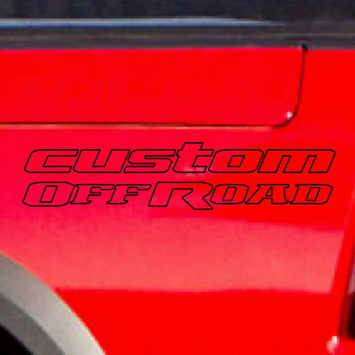 aangepaste Offroad Outline Lettering Set Bedside Vinyl Decal Sticker voor Dodge Ram 1500