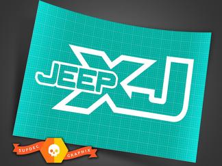 Jeep XJ - Elke kleur - Vinyl Decal Sticker Off Road Cherokee Trails Rock Crawling 4x4