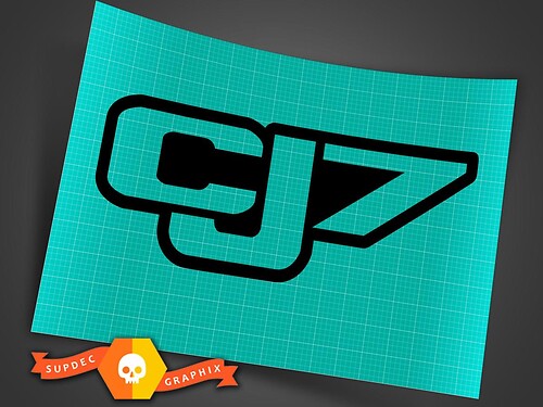 CJ7 Logo Universele Vinyl Decal Sticker voor Jeep CJ CJ-7