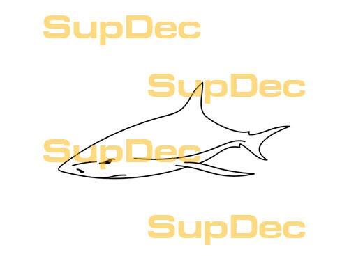 Haai Vinyl Kunst Muur Raam Badkamer Sticker Decal verwijderbaar #3
