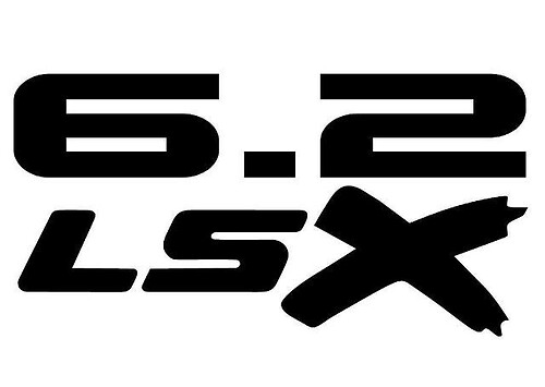 6.2L LSX - vinyl sticker - zwarte LS Chevy auto vrachtwagen Corvette Camaro Mustang sticker

