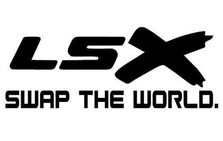 LSX Swap The World - Vinylsticker - Zwart - Chevy LS Mustang BMW Nissan Ford
