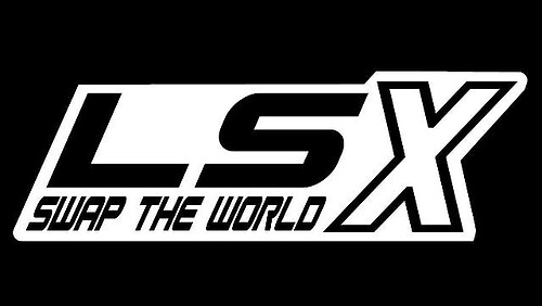 LSX Swap The World - Vinylsticker - Wit - Chevy LS Car Truck Track Sticker
