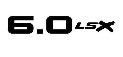 6.0 LSX - vinyl sticker - zwarte LS Chevy auto vrachtwagen Corvette Camaro Mustang sticker

