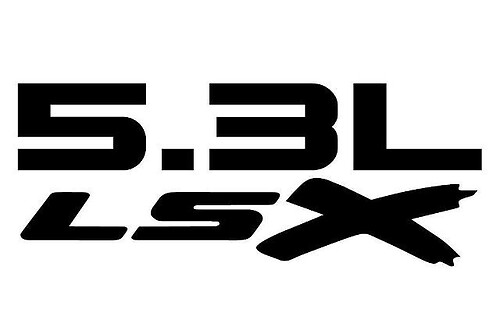5.3L LSX - Vinyl Sticker Sticker - Zwarte LS Chevy Auto Vrachtwagen Corvette Camaro Mustang 5.3
