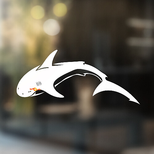 Great White Shark Universele Vinyl Decal Sticker
