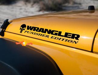 Jeep Wrangler Punisher TJ LJ JK JKU Vinyl Hood Decal Sticker Auto Truck