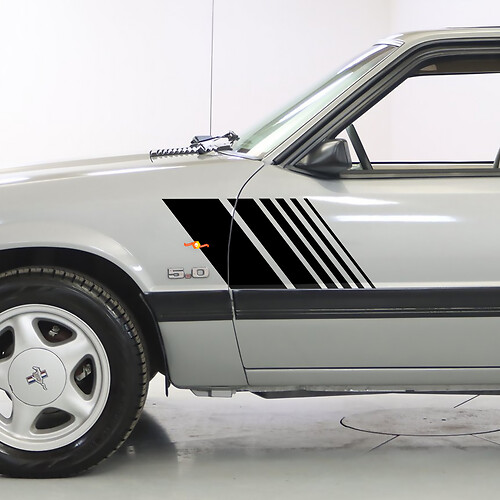 1979-1993 Ford Mustang vervaagde zijstrepen stroboscoopstickers stickers kit 79- 93
