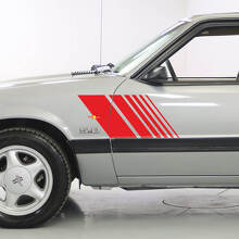 Verweerde Zijstrepen Stroboscoop Stickers Decal Kit voor Ford Mustang 1979-93 3