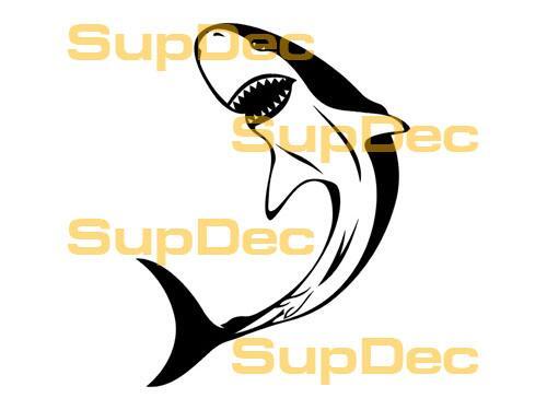 Shark Vinyl Art Wall Window Badkamer Sticker Sticker verwijderbaar #5
