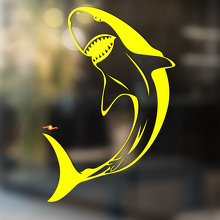 Gebogen Shark Universele Vinyl Decal Sticker_4