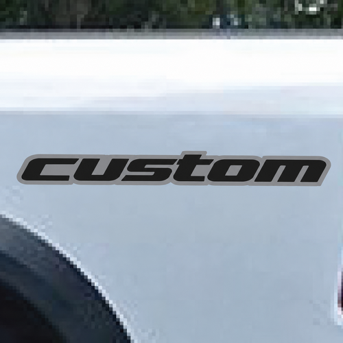 op maat gemaakte tweekleurige letterset bedzijde vinyl decal sticker voor Dodge Ram 1500