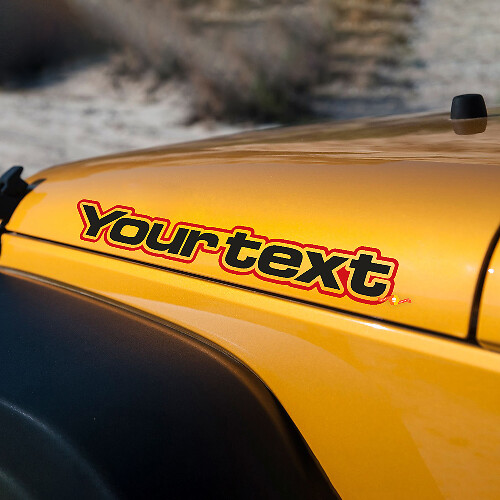 Aangepaste tekst motorkap voorspatbord vinyl sticker voor Jeep Wrangler Renegade