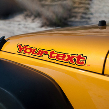 Aangepaste tekst motorkap voorspatbord vinyl sticker voor Jeep Wrangler Renegade 2