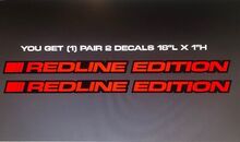 2018 Redline Edition stickers stickers voor Silverado, Camaro, Cruze, Malibu, Colorado, Trax
 2