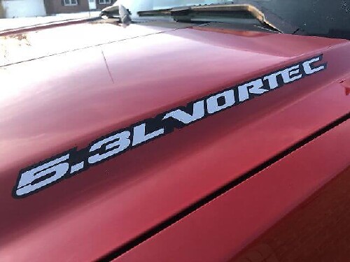 5.3L VORTEC OUTLINE vinyl sticker sticker past op alle CHEVY, GMC venster, motorkap, lichaam, achterklep
