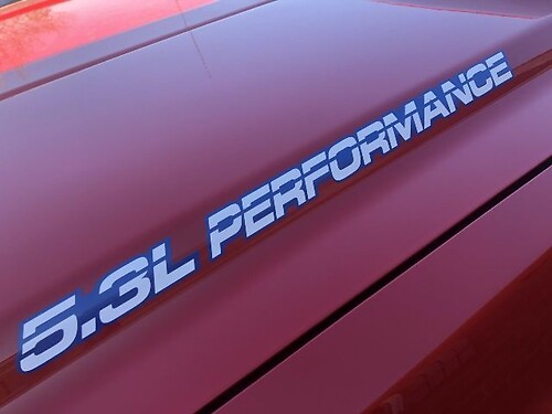5.3L PRESTATIES + Outline Hood, Body Stickers Decals voor Chevy, GMC, Silverado, Sierra
