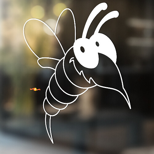 Funny Bee Universele Vinyl Sticker