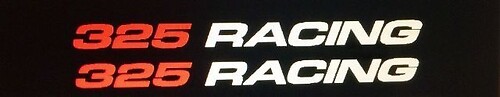 (1) Paar 325 RACING Hood Sticker sticker voor de 5.3L Chevy Silverado, Malibu, Impala
