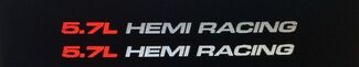 (1) Paar stickers voor 5.7L HEMI RACING Past op Dodge Ram V8 1500, 2500 17