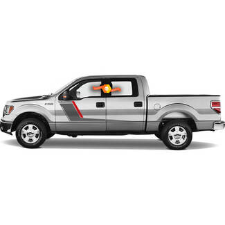 Ford F-150 Platinum Side Stripes Graphics Decals Duo Color Vinyl