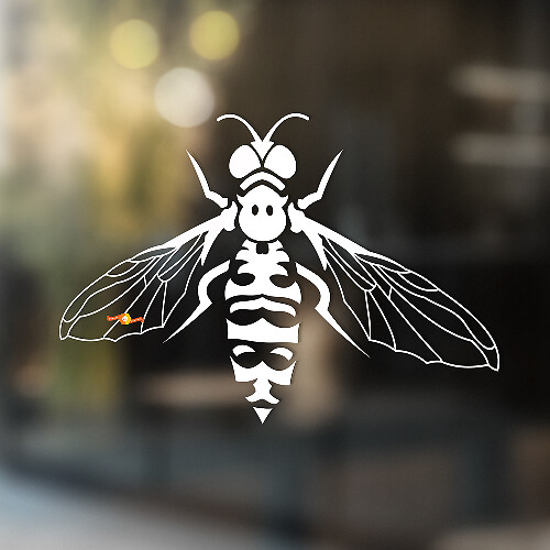 Wasp Universele Vinyl Decal Sticker