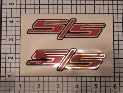 SS Stickers Stickers Aangepaste Set X2 Camaro Silverado Chroom Rood Zwart, NICE
