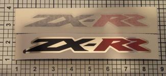 Ninja ZXRR Tail Decals Set X2 Chroom Rood Zwart NICE!